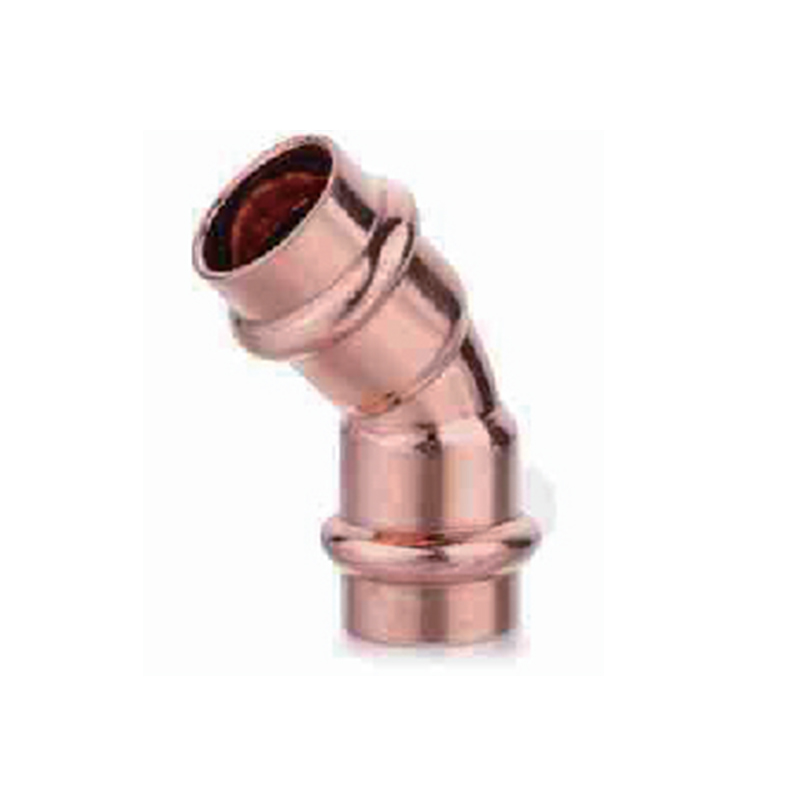 Угловой пресс-фитинг с медной трубкой для холодильных систем